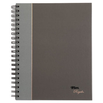 TOPS™ Royale Wirebound Business Notebooks, 1 Subject, Medium-college Rule, Black-gray Cover, 8.25 X 5.88, 96 Sheets freeshipping - TVN Wholesale